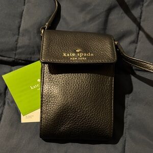 Kate Spade Black Pebbled Leather Crossbody Bag